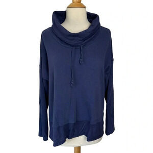 89th & Madison XL blue cowl neck pull‎ on sweatshirt